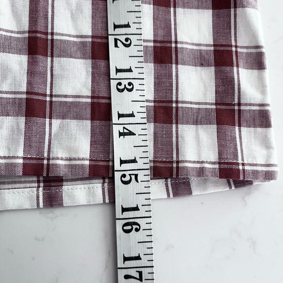 Violeta E Federico boys brown white plaid linen blend s/s shirt size 3 NWT - Picture 6 of 7